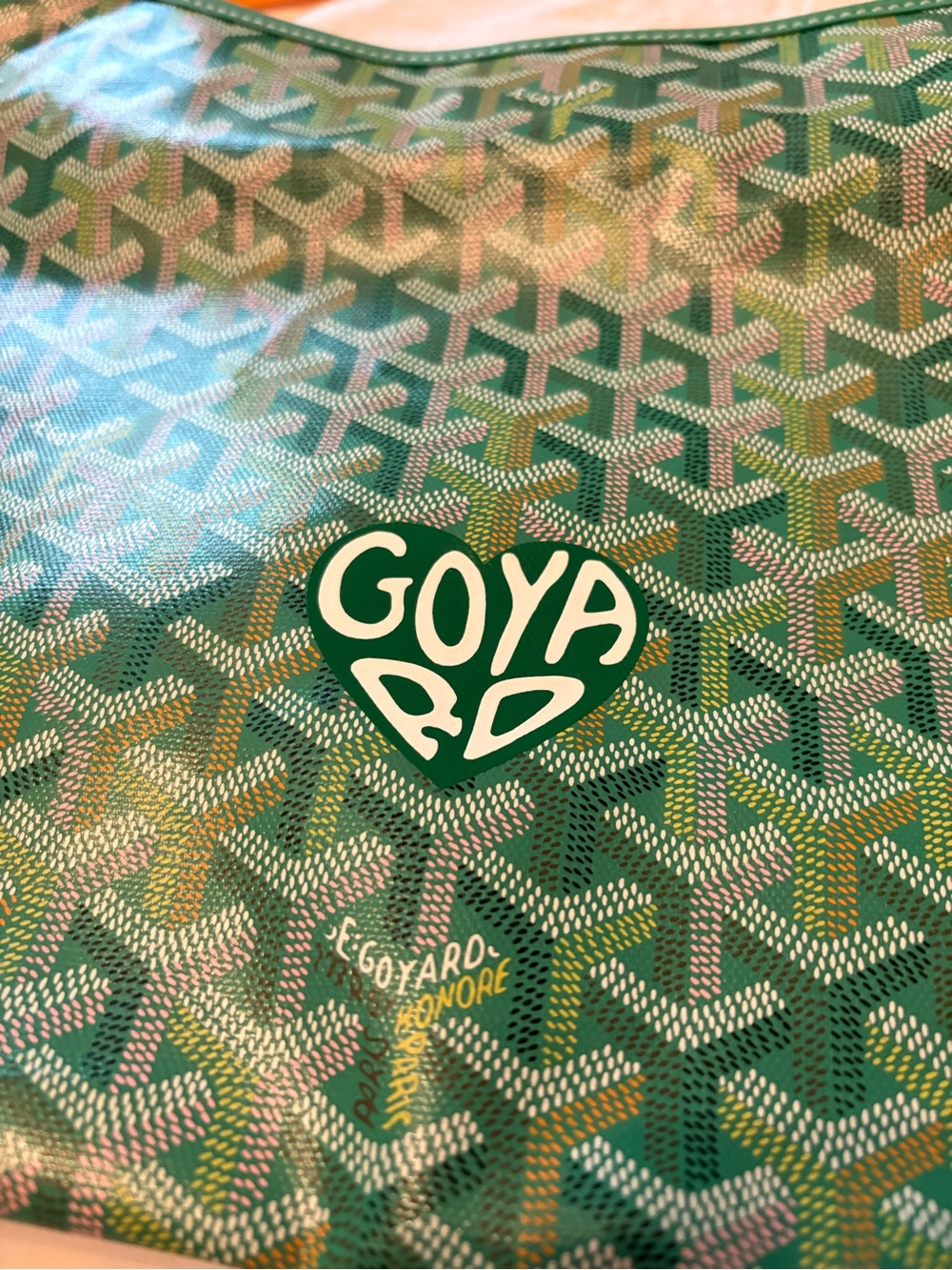 Goyard Special Edition Meadow Green Boheme Hobo Bag with custom artwork - Picture 2 of 4